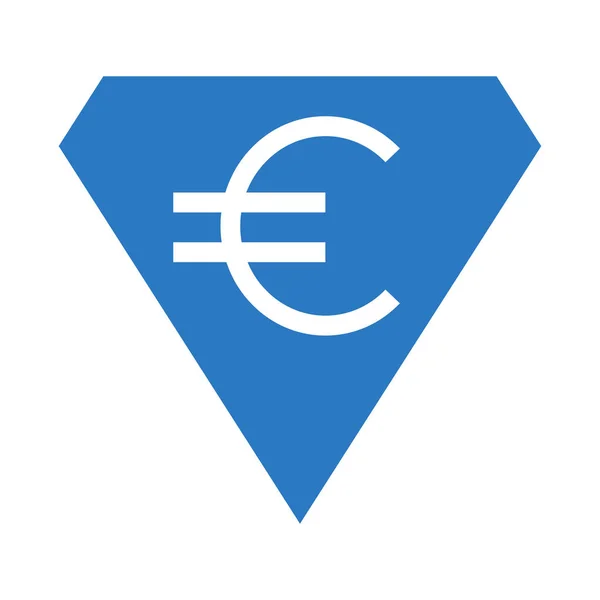 Euro Dinero Icono Vector Ilustración — Archivo Imágenes Vectoriales