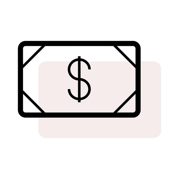 Dinero Icono Vector Ilustración — Archivo Imágenes Vectoriales