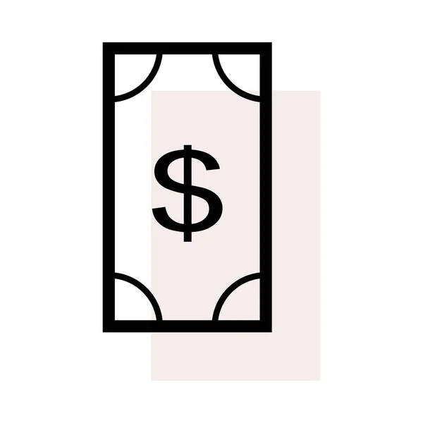 Dinero Icono Vector Ilustración — Archivo Imágenes Vectoriales