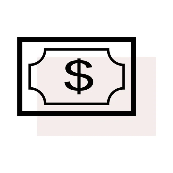 Signo Dinero Icono Vector Ilustración — Archivo Imágenes Vectoriales