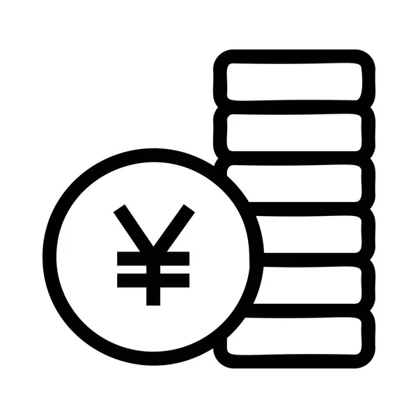 Peníze Ikona Podepsat Vektorové Ilustrace — Stockový vektor
