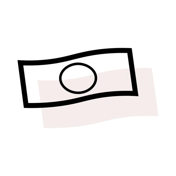 Bankovka Ikonu Vektorové Ilustrace — Stockový vektor