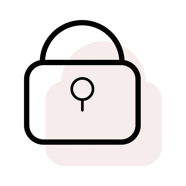 Lock Icon Vector Illustration — Stock Vector