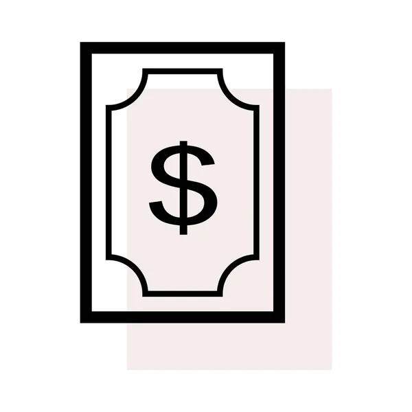 Geld Zeichen Symbol Vektor Illustration — Stockvektor