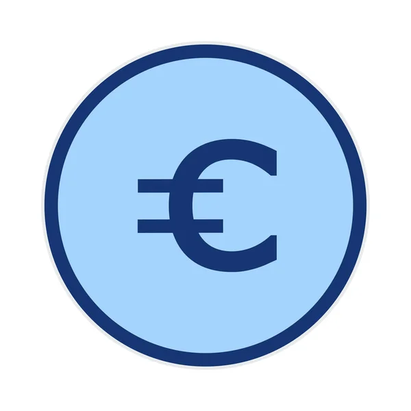 Εικονογράφηση Διανύσματος Εικονιδίου Ιστού Ευρώ — Διανυσματικό Αρχείο