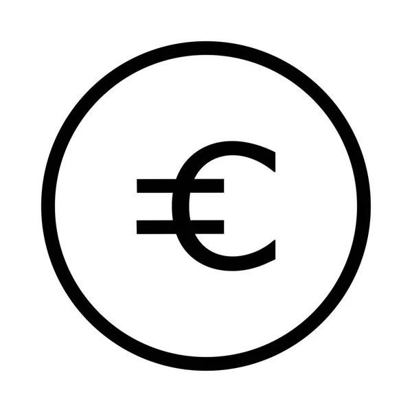 Euro Icono Web Vector Ilustración — Archivo Imágenes Vectoriales