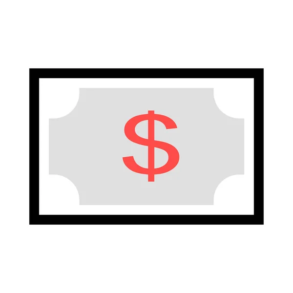 Dólar Signo Icono Vector Ilustración — Vector de stock