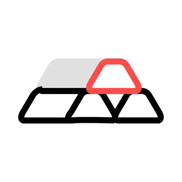 Pirámide Icono Vector Ilustración — Vector de stock