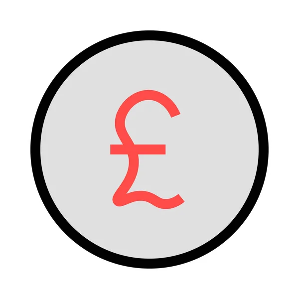 Pound Icon Vector Illustration — Stock Vector