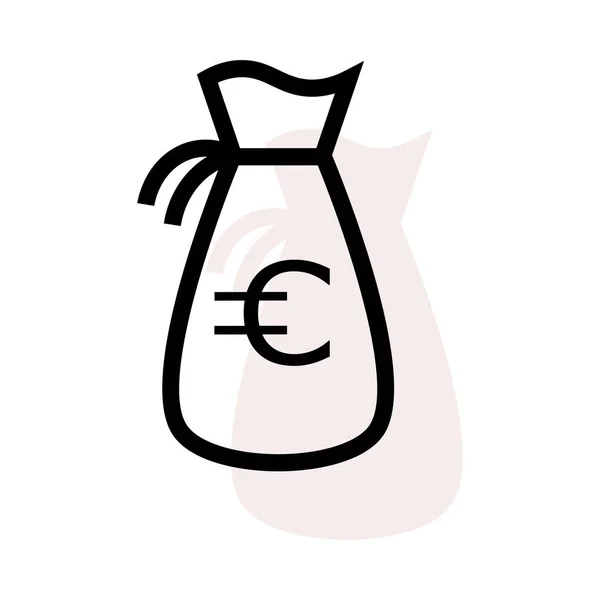 Ilustracja Wektorowa Znak Pieniędzy Euro — Wektor stockowy