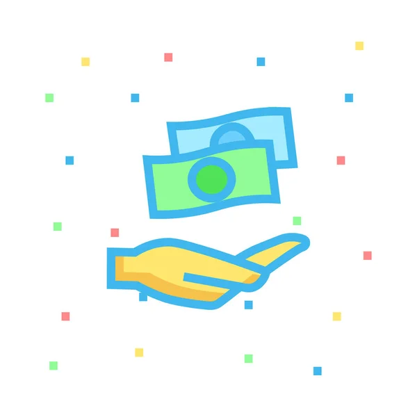 Signo Dinero Icono Vector Ilustración — Archivo Imágenes Vectoriales