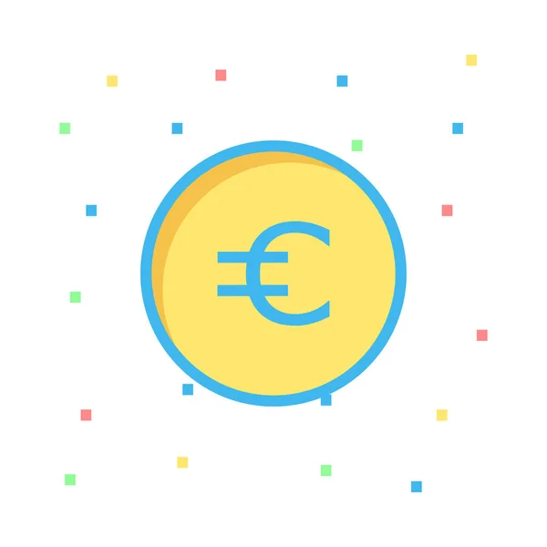 Euro Icona Web Vettoriale Illustrazione — Vettoriale Stock