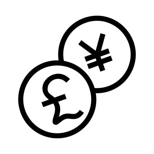 Icono Moneda Vector Ilustración — Vector de stock