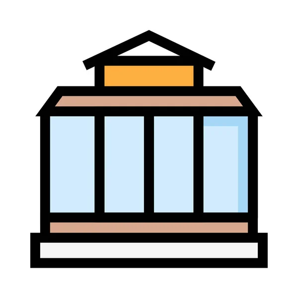 Gebäude Web Icon Vektor Illustration — Stockvektor