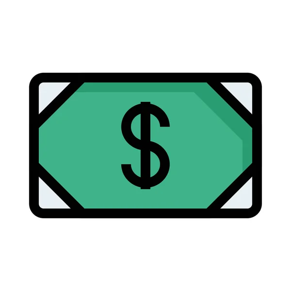 Dinero Icono Vector Ilustración — Vector de stock