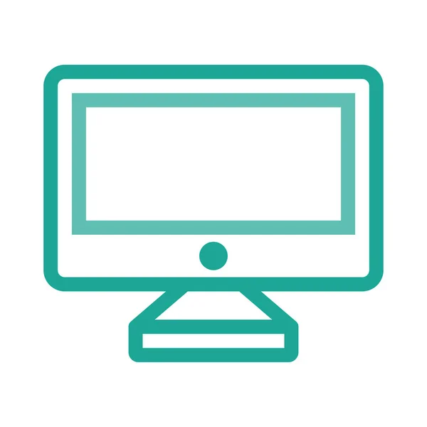 Computer Monitor Icon Vector Illustration — Stock Vector