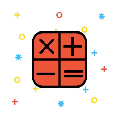 hesap makinesi simgesi vektör illüstrasyonu 