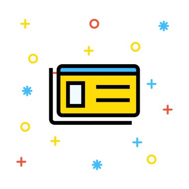 kart simge vektör çizim 