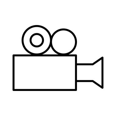 video kamera ikonu vektör illüstrasyonu 