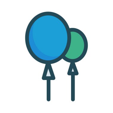 Festival Sisme Balonlar, vektör çizim