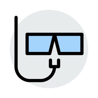 Şnorkel maskesi renk vektör çizim