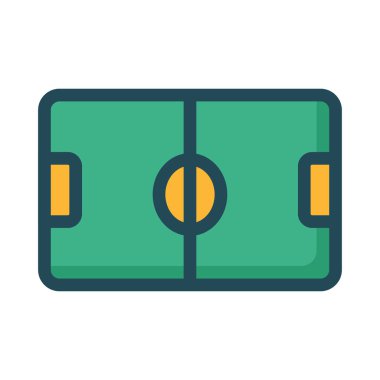 futbol alanı ikon vektör illüstrasyonu 