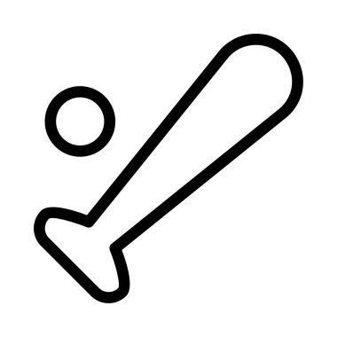 top ve yarasa, vektör çizim, simgesi