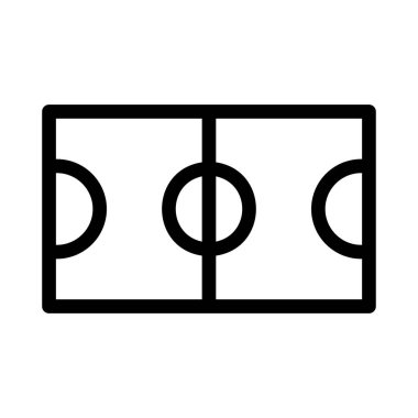 futbol alanı ikon vektör illüstrasyonu 