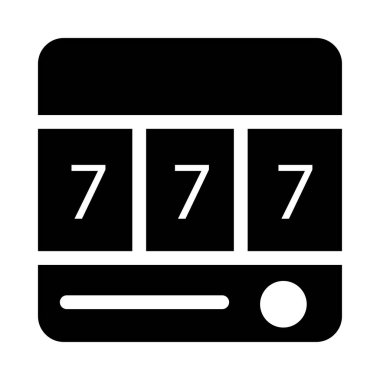 slot makinesi ikon vektör çizimi 