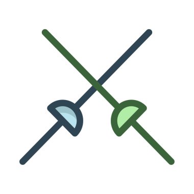 kılıç simgesi vektör illüstrasyonu 