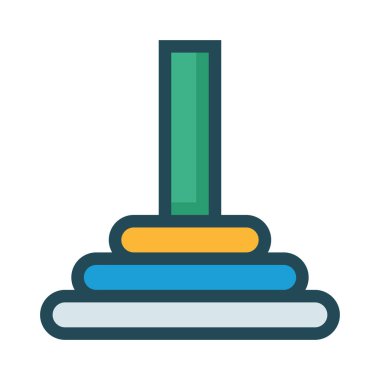 oyuncak piramit simge vektör çizim  