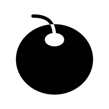 kiraz ikonu vektör illüstrasyonu 