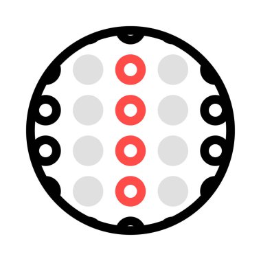 Golf topu ikonu vektör illüstrasyonu 