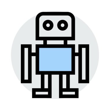 robot ikon vektör illüstrasyonu 