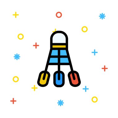 Raketle simgesi web simgesi, vektör çizim 