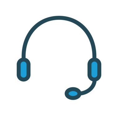 Kulaklık simgesi, işaret, vektör çizim 