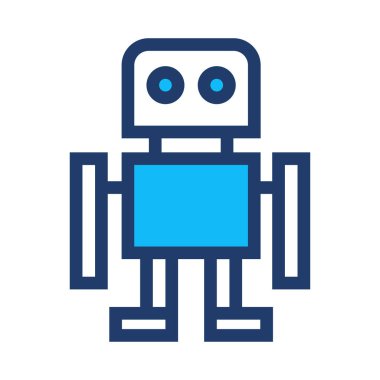 robot ikon vektör illüstrasyonu 