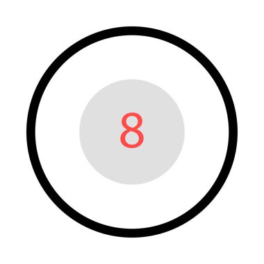 topu sekiz vektör çizim, simgesi 