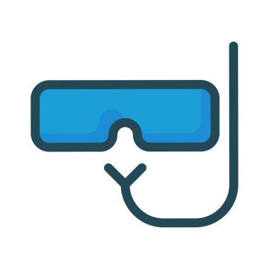 Şnorkel maskesi renk vektör çizim