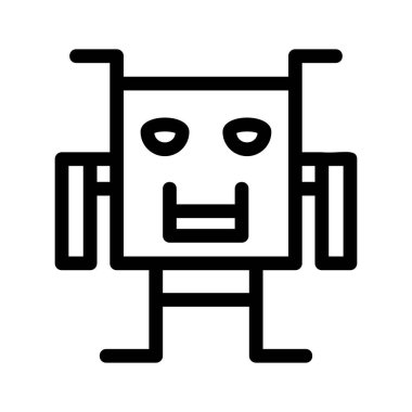 robot ikon vektör illüstrasyonu 