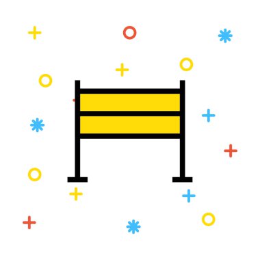 voleybol net simge vektör çizim  