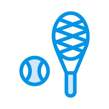 Tenis raket ve top vektör çizim 