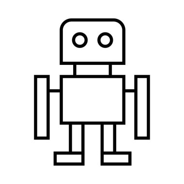 robot ikon vektör illüstrasyonu 
