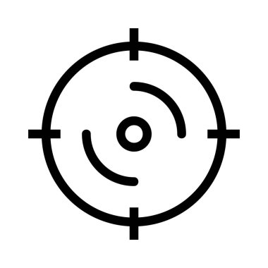 Düz hedef simgesini, vektör, illüstrasyon