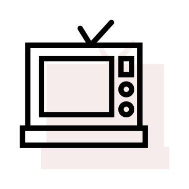 TV simge vektör çizim ayarla 