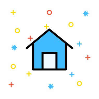 ev web simgesi, vektör illüstrasyonu 