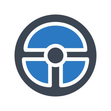 Tekerlek simgesi vektör illüstrasyonu 