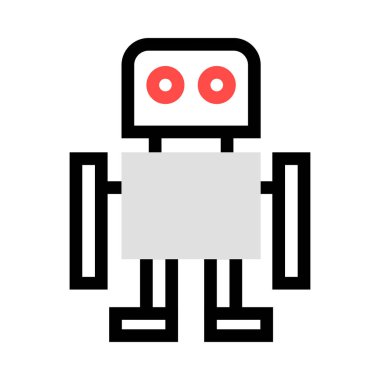 robot ikon vektör illüstrasyonu 