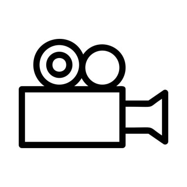 video kamera ikonu vektör illüstrasyonu 