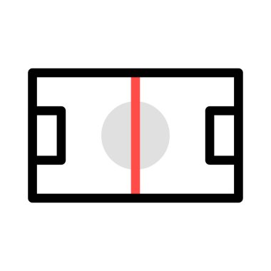 futbol alanı ikon vektör illüstrasyonu 